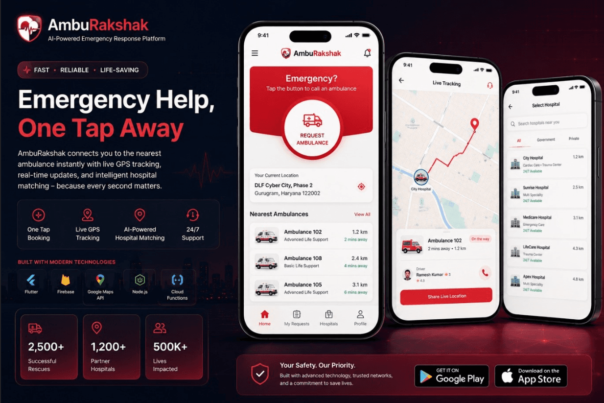 AmbuRakshak — Ambulance booking and live tracking